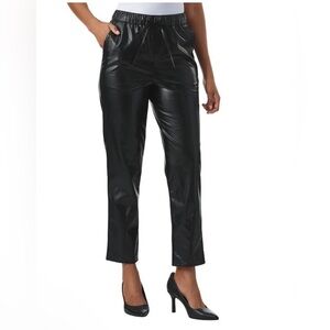 Masseys Faux Leather Straight Leg Pants Sz Large